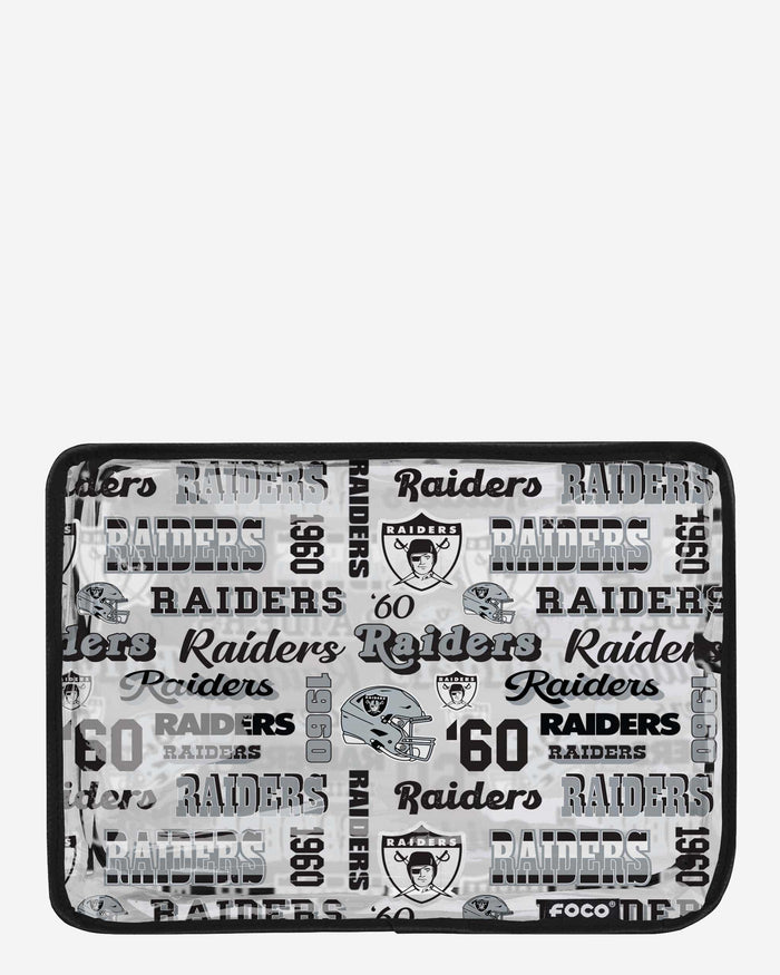 Las Vegas Raiders Repeat Retro Print Clear Cosmetic Bag FOCO - FOCO.com