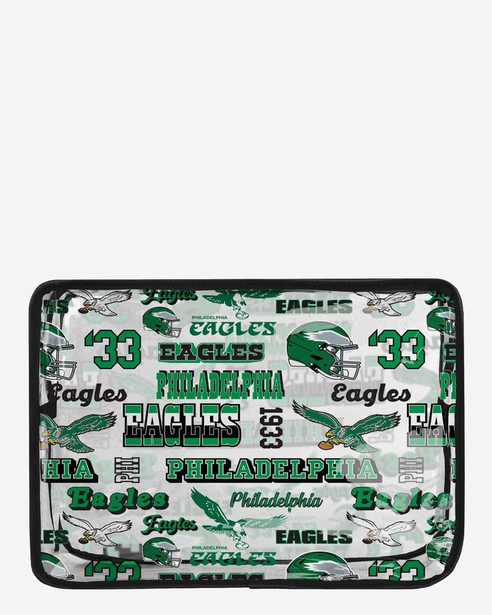 Philadelphia Eagles Repeat Retro Print Clear Cosmetic Bag FOCO - FOCO.com