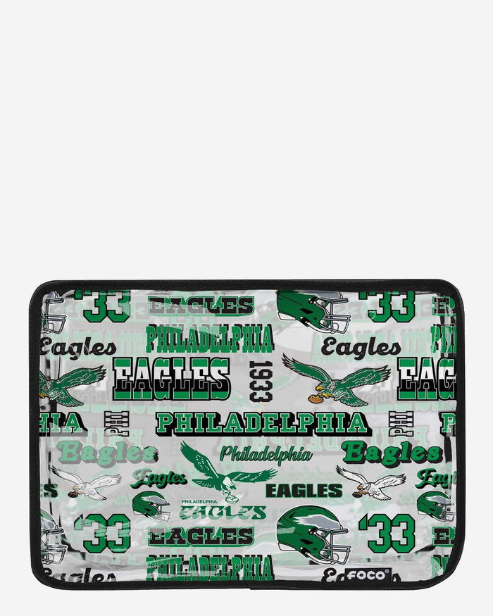 Philadelphia Eagles Repeat Retro Print Clear Cosmetic Bag FOCO - FOCO.com