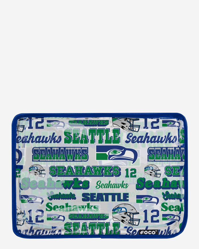 Seattle Seahawks Repeat Retro Print Clear Cosmetic Bag FOCO - FOCO.com