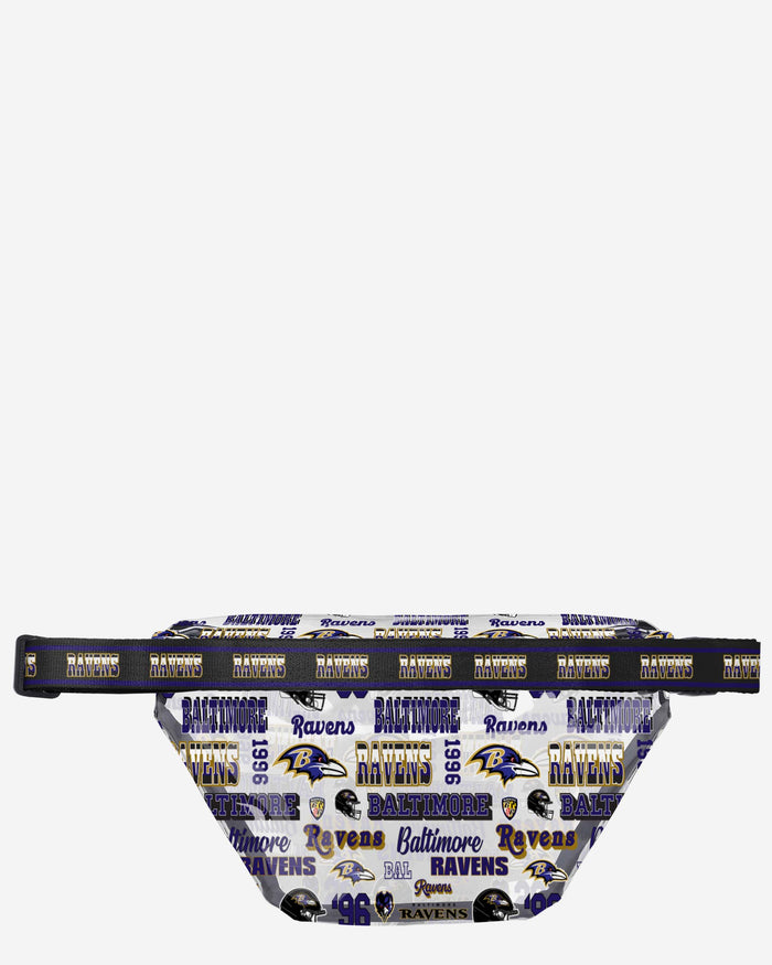 Baltimore Ravens Repeat Retro Print Clear Fanny Pack FOCO - FOCO.com