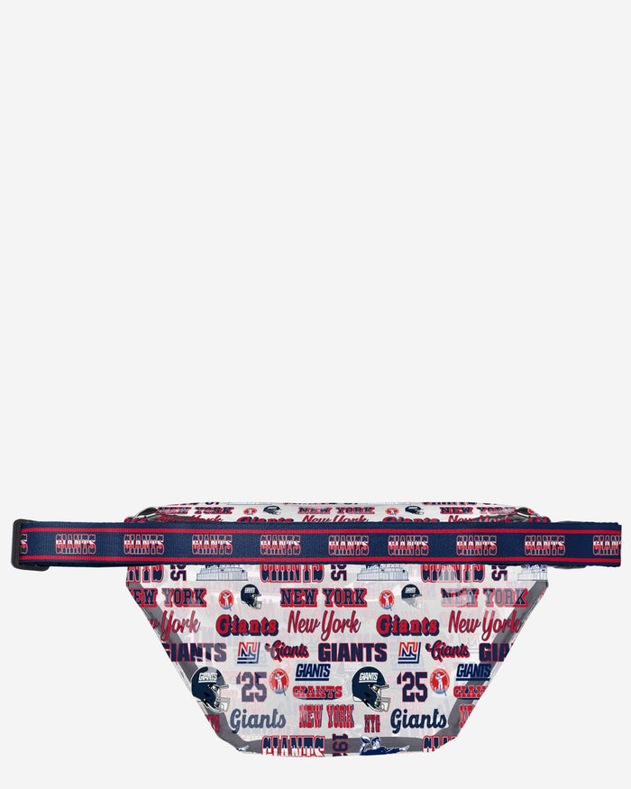 New York Giants Repeat Retro Print Clear Fanny Pack FOCO - FOCO.com