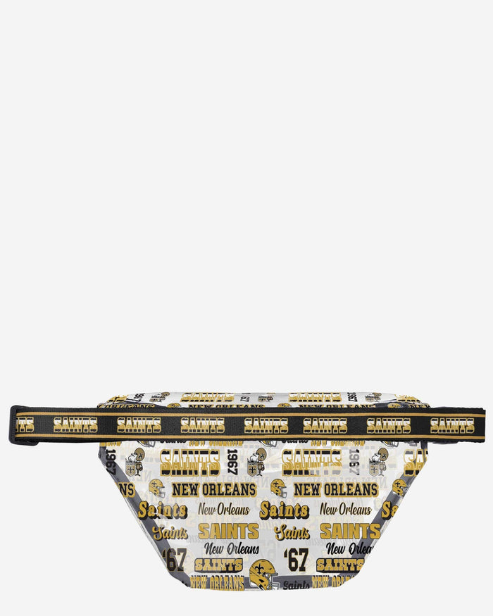 New Orleans Saints Repeat Retro Print Clear Fanny Pack FOCO - FOCO.com