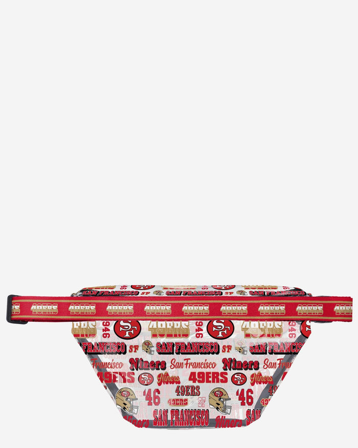 San Francisco 49ers Repeat Retro Print Clear Fanny Pack FOCO - FOCO.com