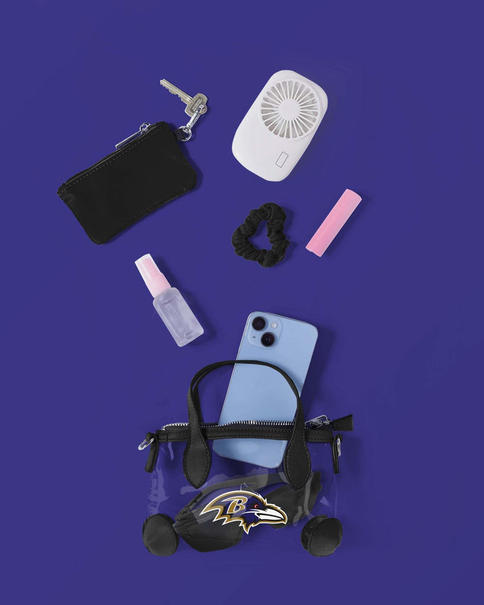 Baltimore Ravens Big Logo Clear Crossbody Mini Purse FOCO - FOCO.com