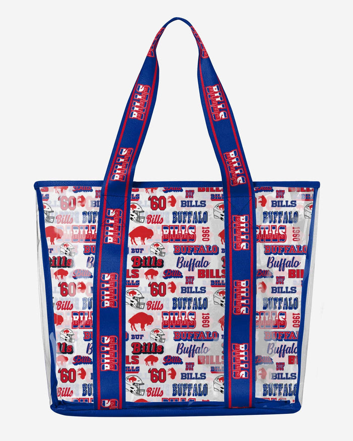 Buffalo Bills Repeat Retro Print Clear Tote Bag FOCO - FOCO.com