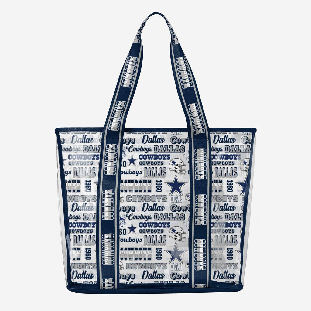 Dallas Cowboys Repeat Retro Print Clear Tote Bag FOCO - FOCO.com