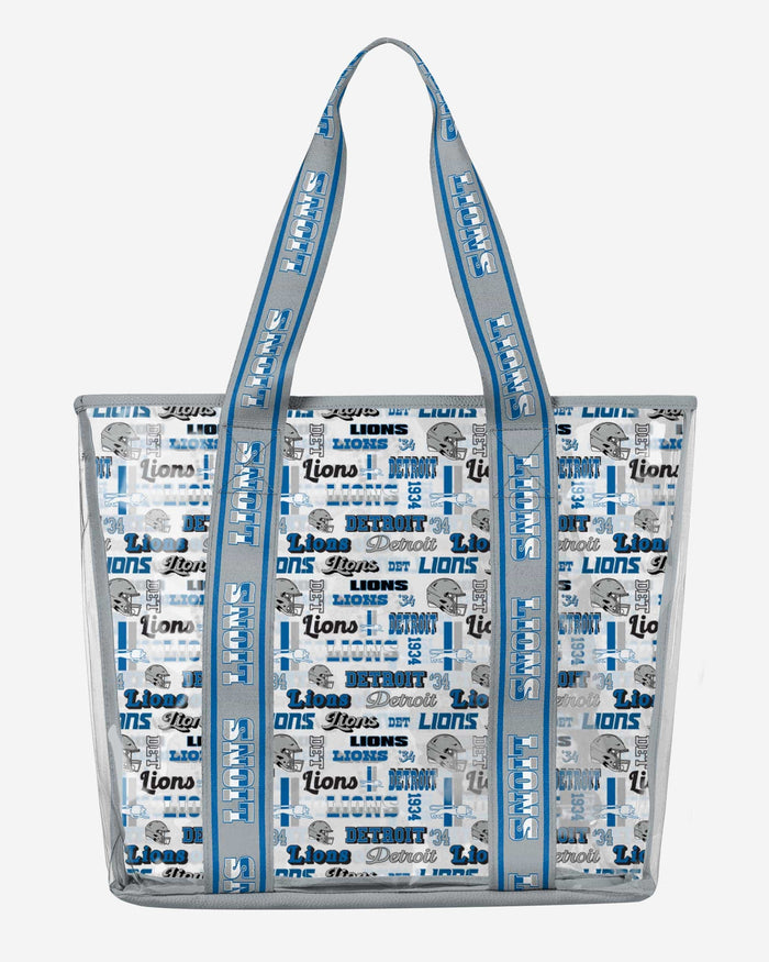 Detroit Lions Repeat Retro Print Clear Tote Bag FOCO - FOCO.com