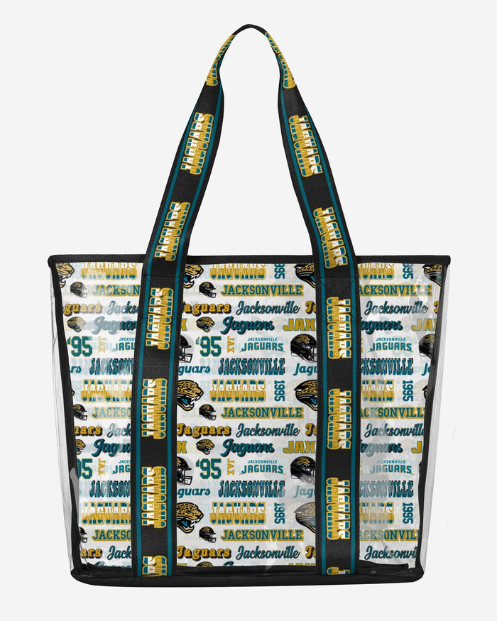Jacksonville Jaguars Repeat Retro Print Clear Tote Bag FOCO - FOCO.com
