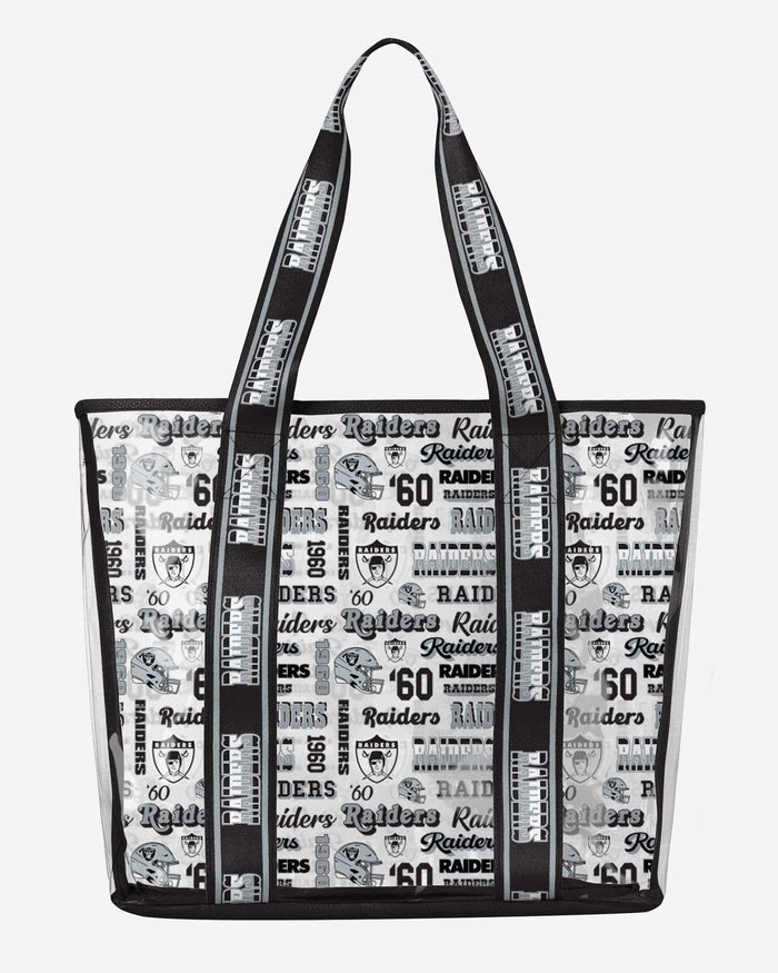 Las Vegas Raiders Repeat Retro Print Clear Tote Bag FOCO - FOCO.com