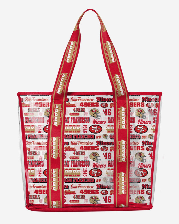San Francisco 49ers Repeat Retro Print Clear Tote Bag FOCO - FOCO.com