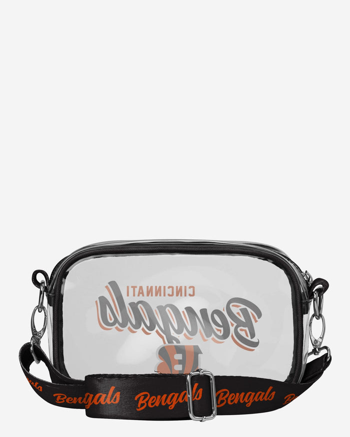 Cincinnati Bengals Monty Script Clear Crossbody Bag FOCO - FOCO.com