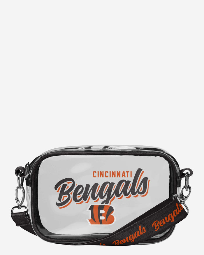 Cincinnati Bengals Monty Script Clear Crossbody Bag FOCO - FOCO.com