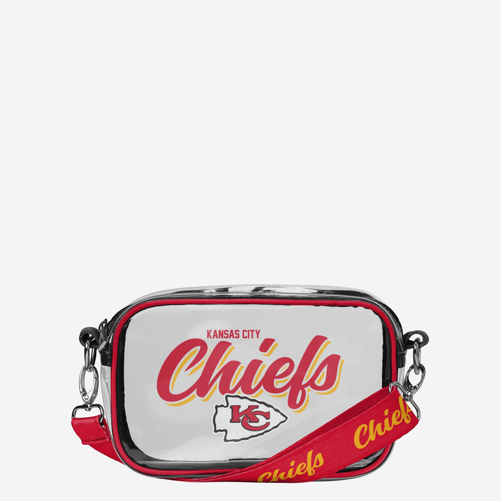 Kansas City Chiefs Monty Script Clear Crossbody Bag FOCO - FOCO.com