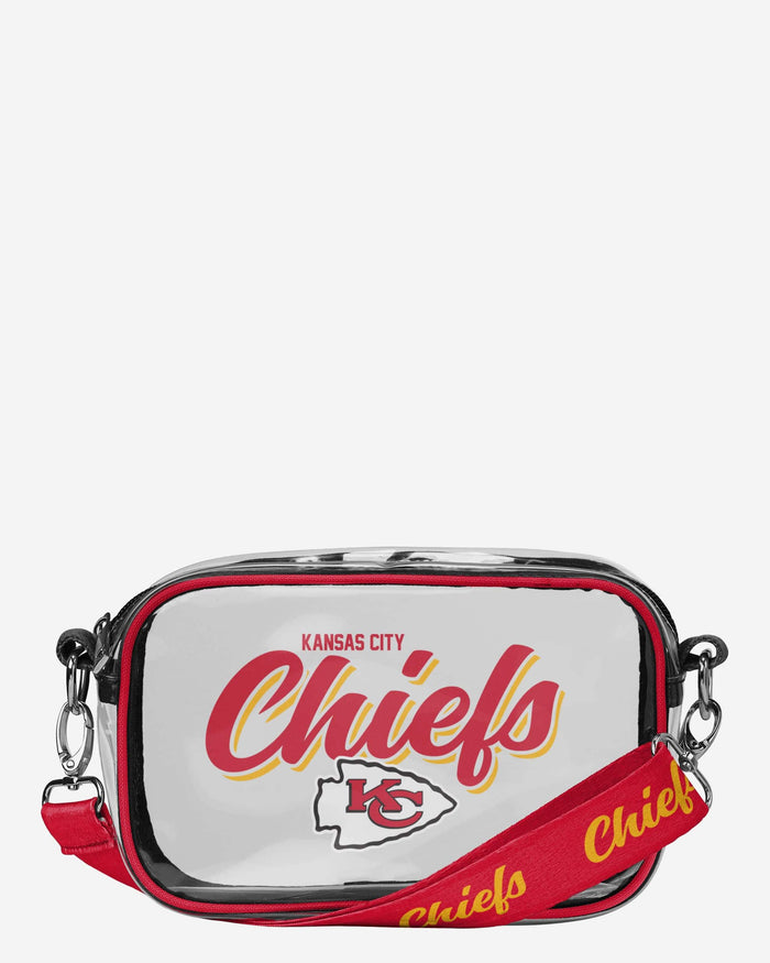 Kansas City Chiefs Monty Script Clear Crossbody Bag FOCO - FOCO.com