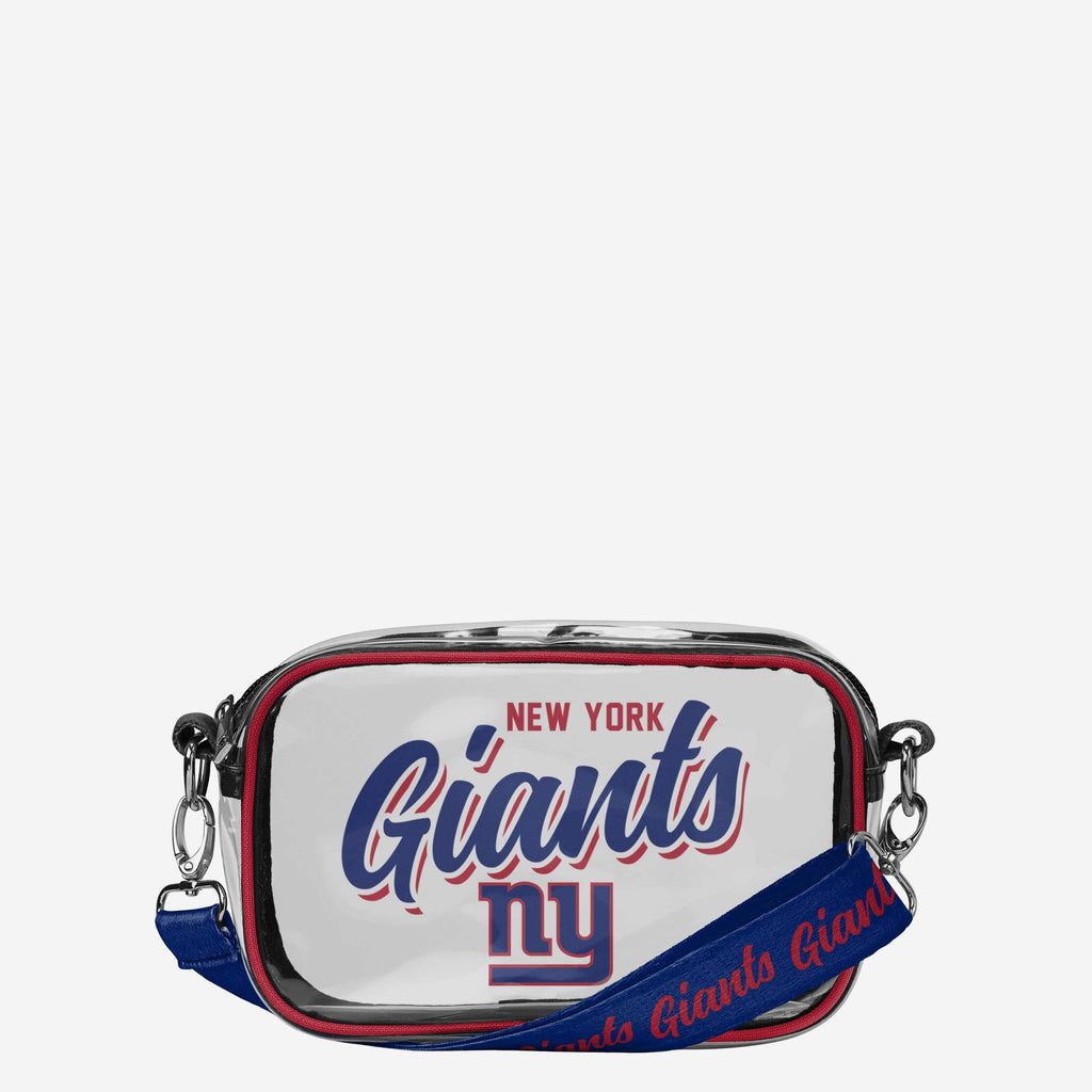 New York Giants Monty Script Clear Crossbody Bag FOCO - FOCO.com