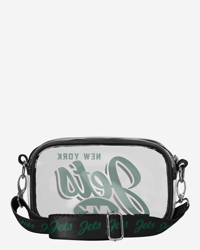 New York Jets Monty Script Clear Crossbody Bag FOCO - FOCO.com