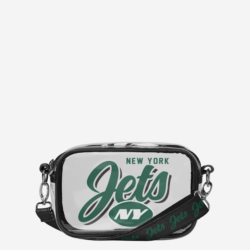 New York Jets Monty Script Clear Crossbody Bag FOCO - FOCO.com