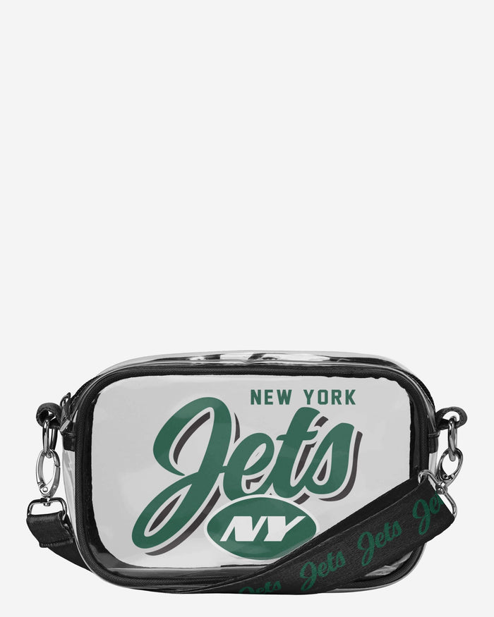 New York Jets Monty Script Clear Crossbody Bag FOCO - FOCO.com