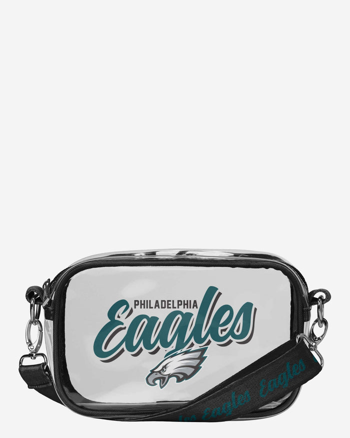 Philadelphia Eagles Monty Script Clear Crossbody Bag FOCO - FOCO.com