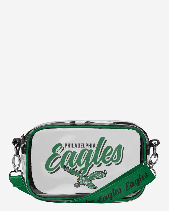 Philadelphia Eagles Kelly Green Monty Script Clear Crossbody Bag FOCO - FOCO.com