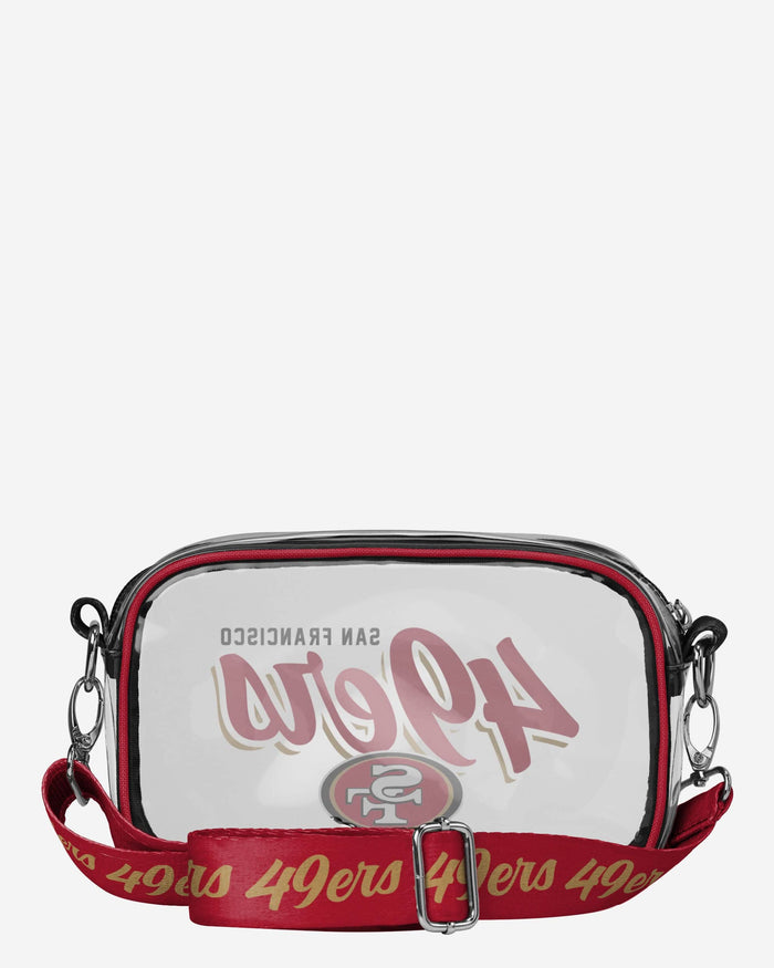 San Francisco 49ers Monty Script Clear Crossbody Bag FOCO - FOCO.com