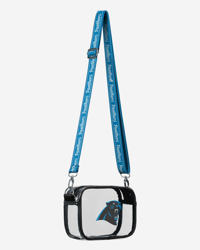 Carolina Panthers Team Stripe Clear Crossbody Bag FOCO