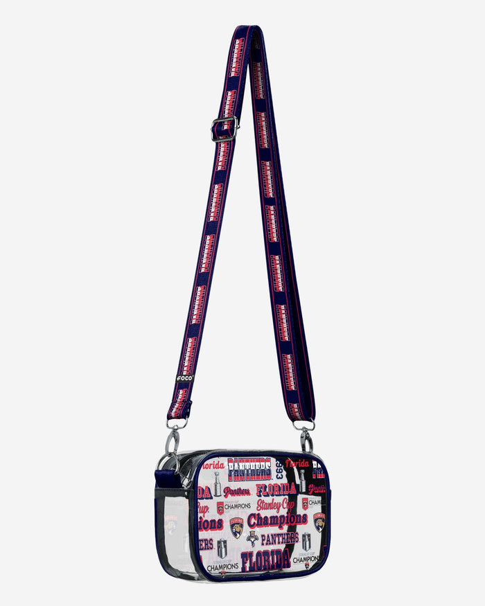Florida Panthers 2024 Stanley Cup Champions Printed Clear Crossbody Bag FOCO - FOCO.com