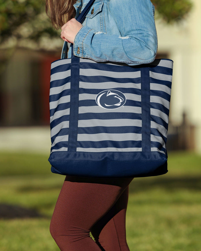 Penn State Nittany Lions Team Stripe Canvas Tote Bag FOCO - FOCO.com