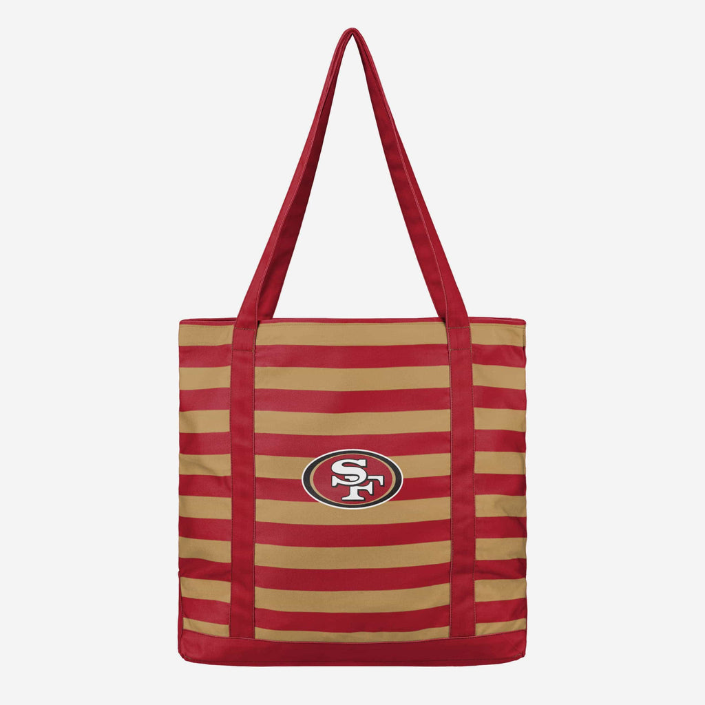 San Francisco 49ers Team Stripe Canvas Tote Bag FOCO - FOCO.com