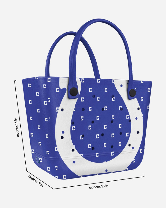 Indianapolis Colts Big Logo Mini Print Tailgate Tote Bag FOCO - FOCO.com