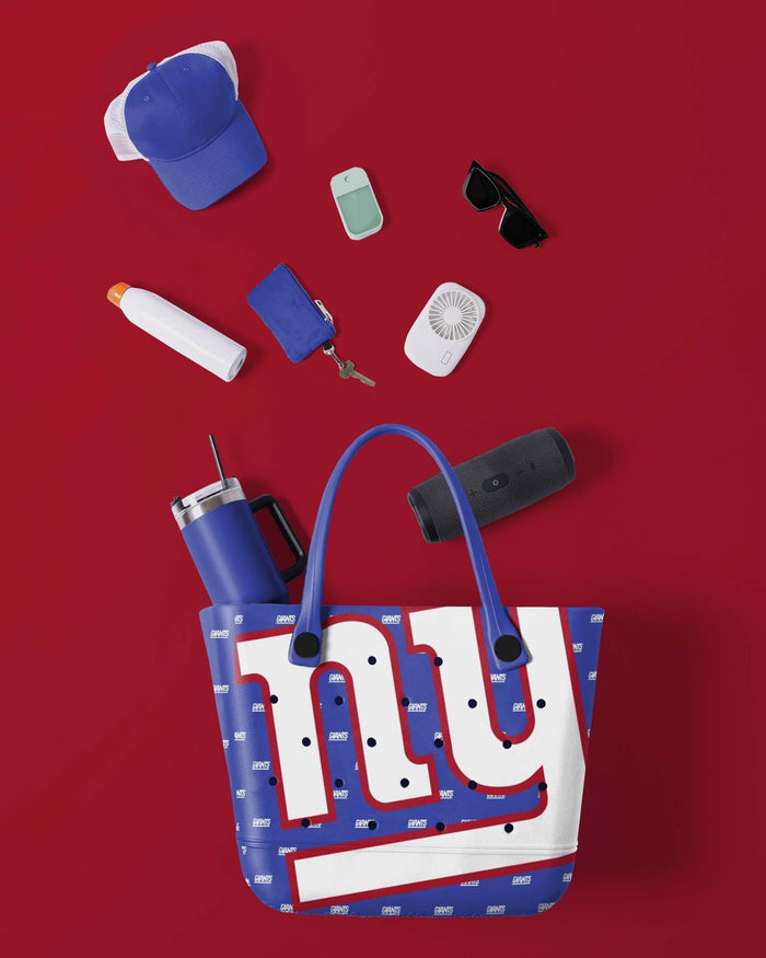 New York Giants Big Logo Mini Print Tailgate Tote Bag FOCO - FOCO.com