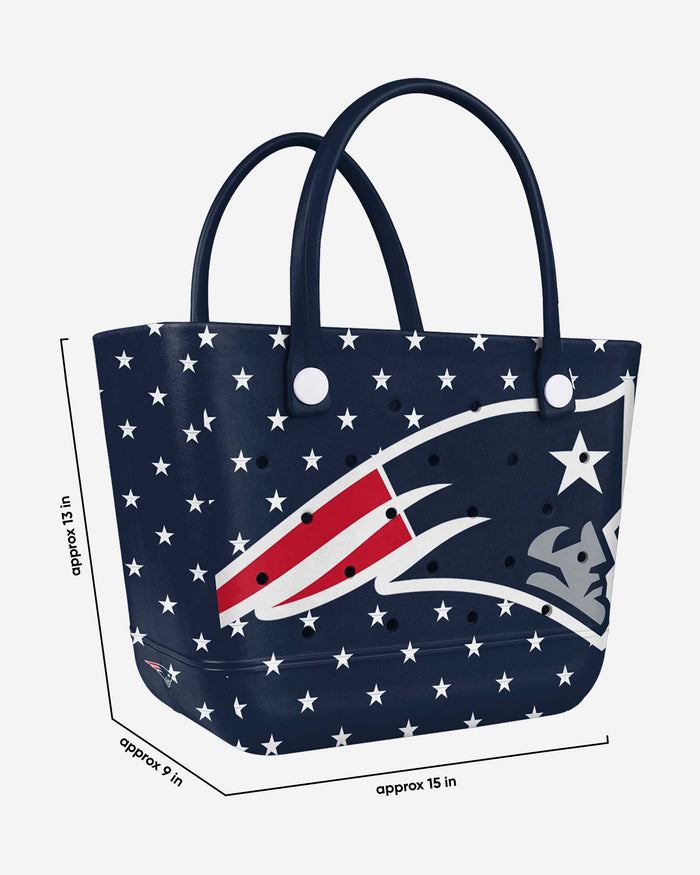 New England Patriots Big Logo Mini Print Tailgate Tote Bag FOCO - FOCO.com