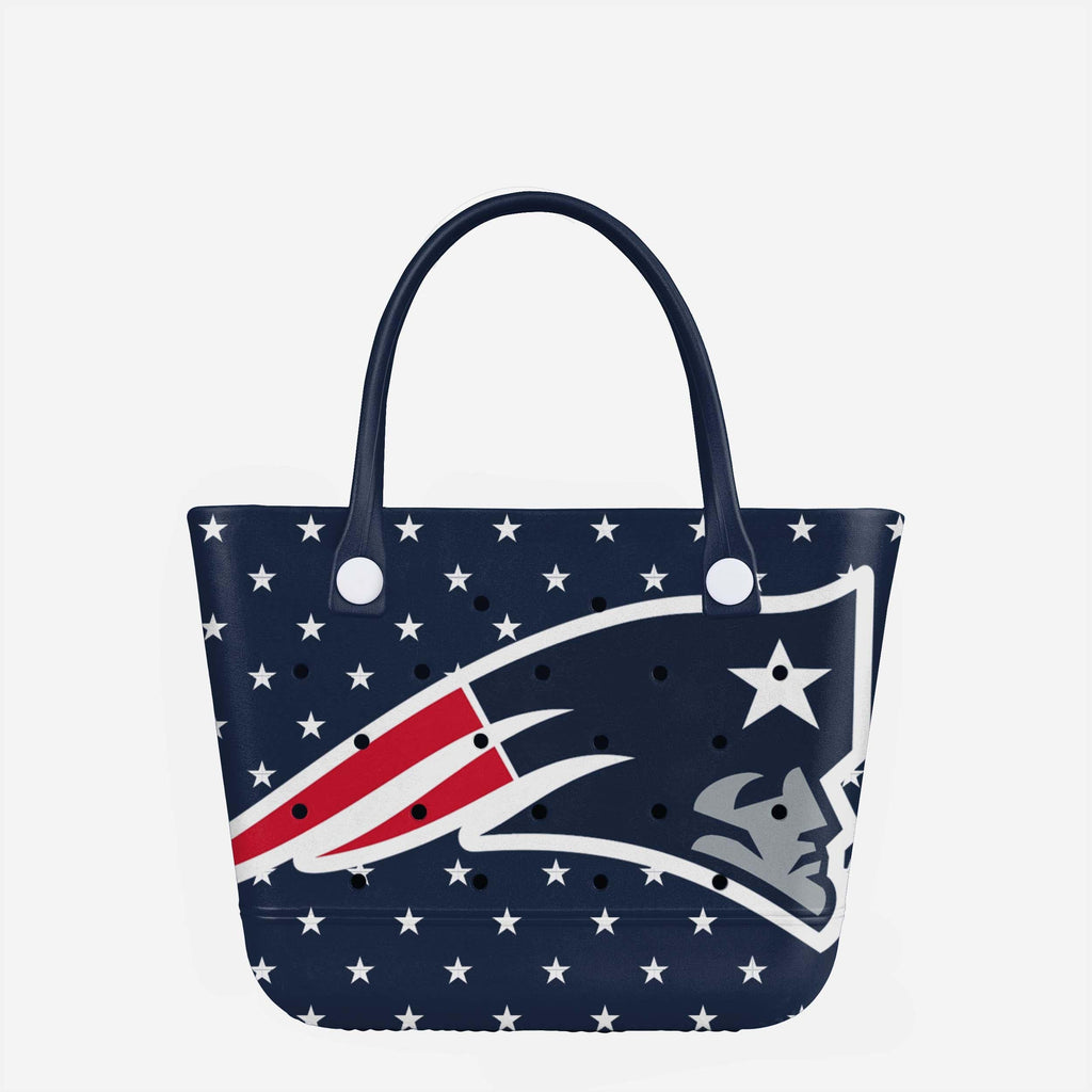 New England Patriots Big Logo Mini Print Tailgate Tote Bag FOCO - FOCO.com