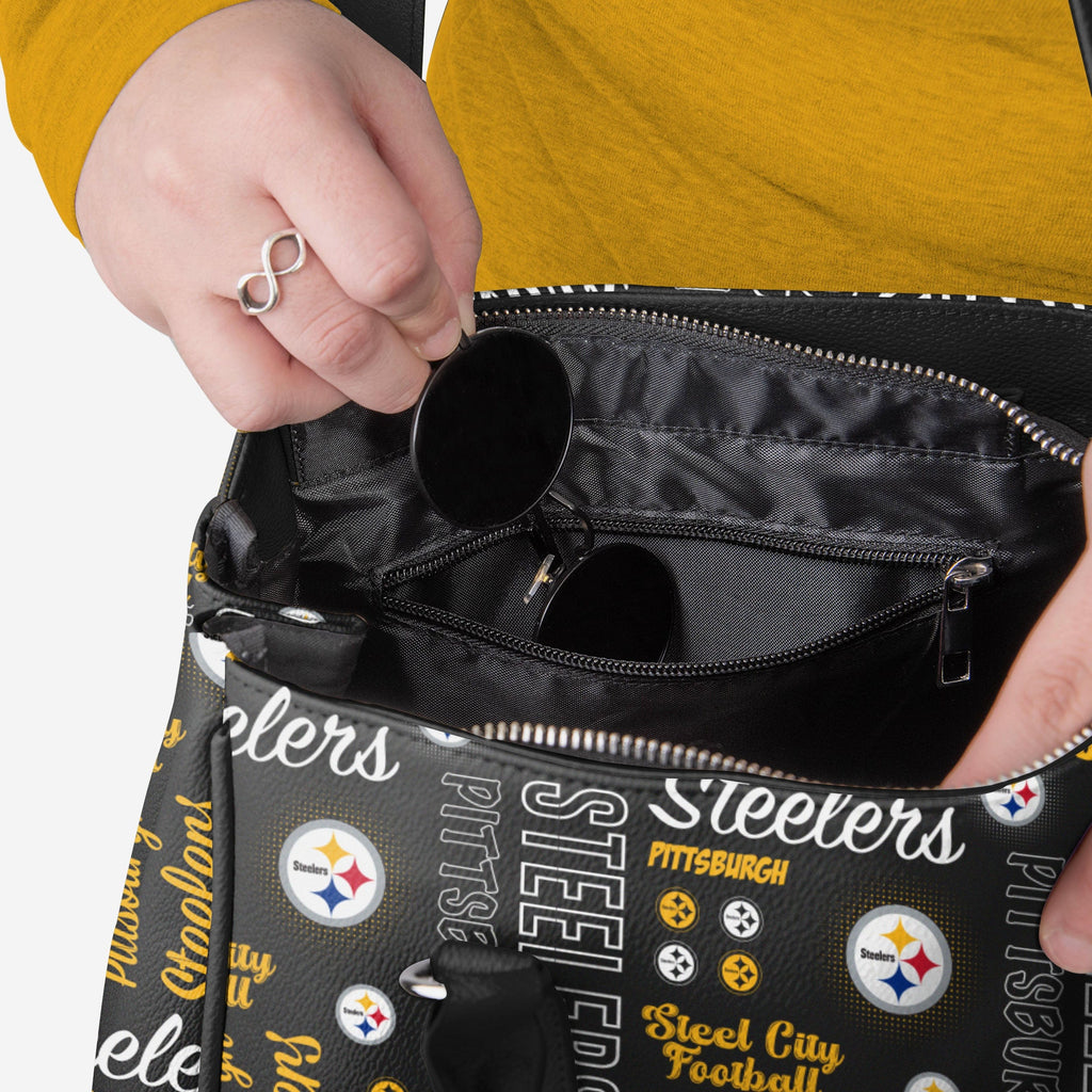 Pittsburgh Steelers Spirited Style Printed Collection Purse FOCO