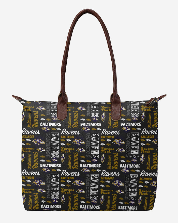 Baltimore Ravens Spirited Style Printed Collection Tote Bag FOCO - FOCO.com