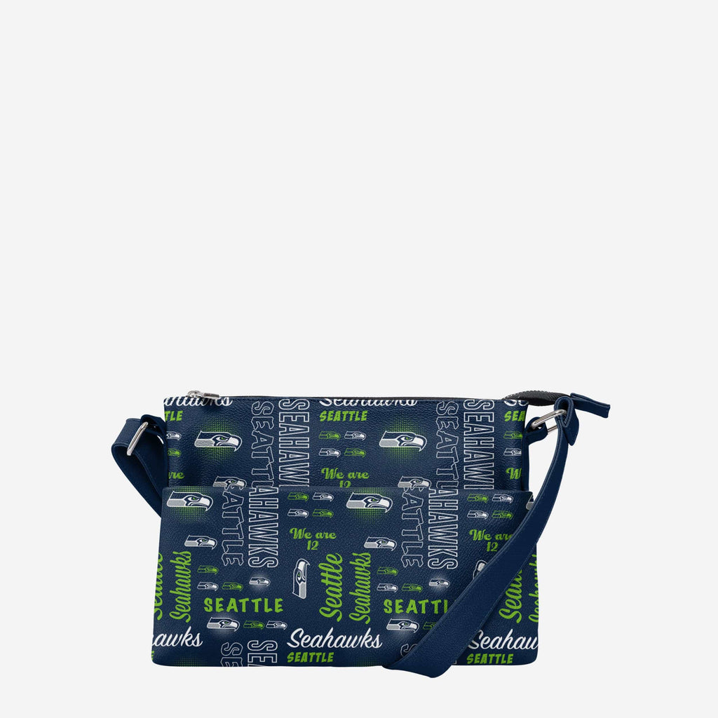 Seattle Seahawks Spirited Style Printed Collection Foldover Tote Bag FOCO - FOCO.com