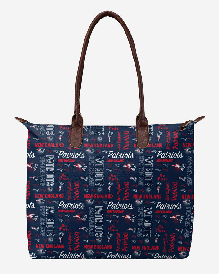 New England Patriots Spirited Style Printed Collection Tote Bag FOCO - FOCO.com