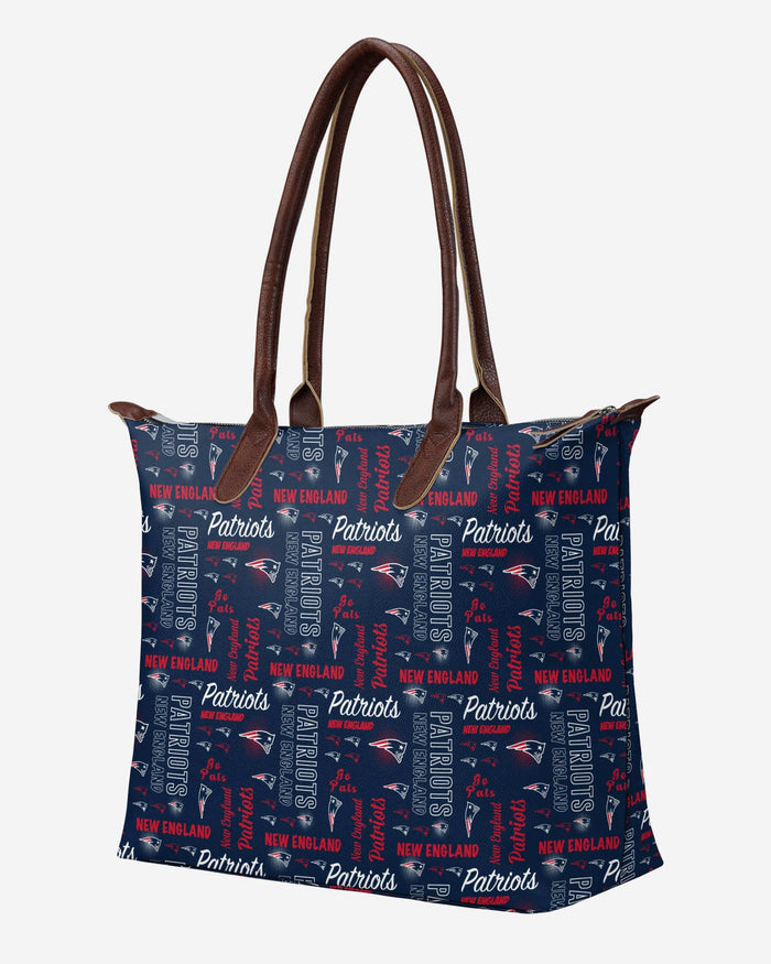 New England Patriots Spirited Style Printed Collection Tote Bag FOCO - FOCO.com