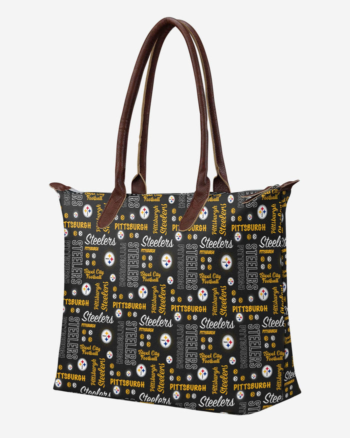 Pittsburgh Steelers Spirited Style Printed Collection Tote Bag FOCO - FOCO.com