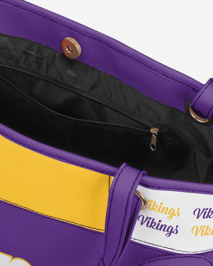 Minnesota Vikings Printed Collage Tote FOCO - FOCO.com