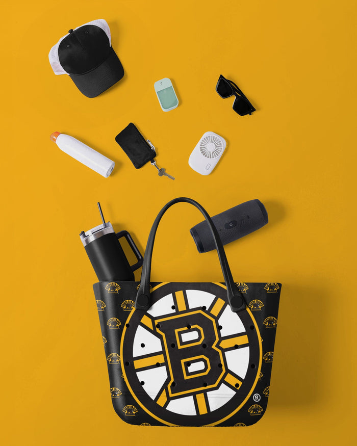 Boston Bruins Big Logo Mini Print Tailgate Tote Bag FOCO - FOCO.com