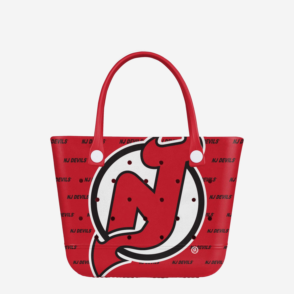 New Jersey Devils Big Logo Mini Print Tailgate Tote Bag FOCO - FOCO.com