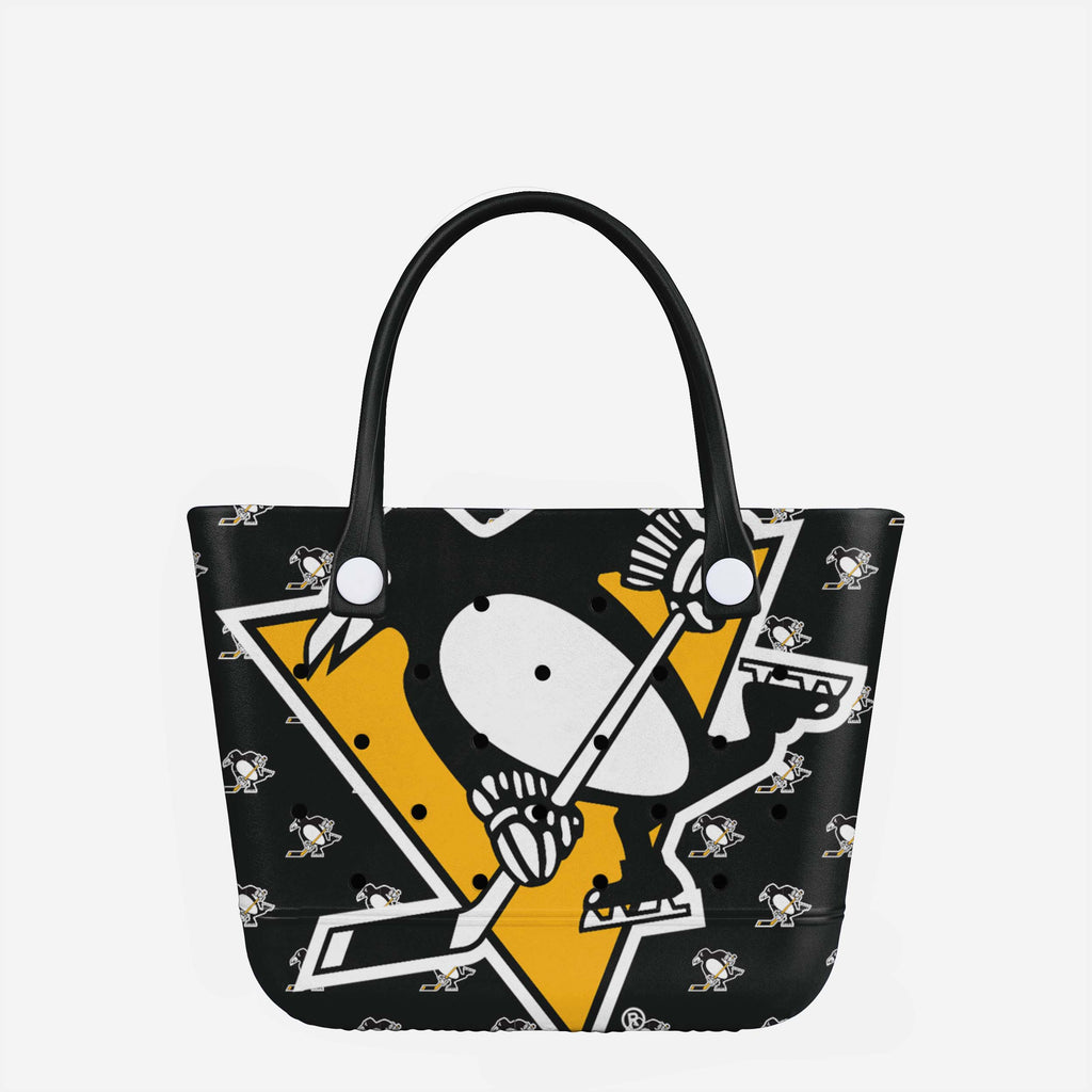 Pittsburgh Penguins Big Logo Mini Print Tailgate Tote Bag FOCO - FOCO.com