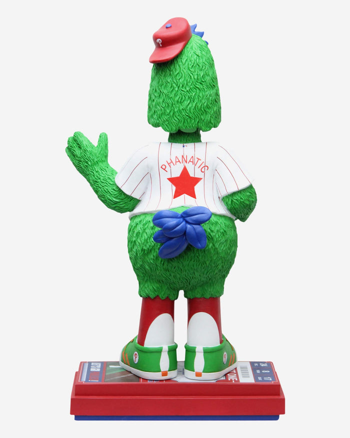 Phillie Phanatic Philadelphia Phillies Big Ticket 18 in Mascot Bobblehead FOCO - FOCO.com