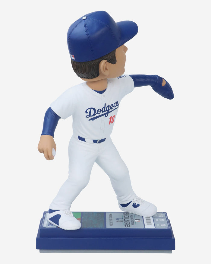 Yoshinobu Yamamoto Los Angeles Dodgers 2024 Seoul Series Big Ticket 18 in Bobblehead FOCO - FOCO.com