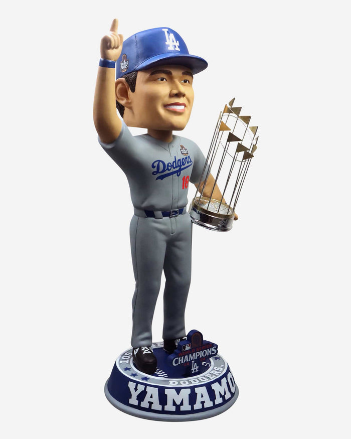 Yoshinobu Yamamoto Los Angeles Dodgers 2024 World Series Champions 3 Ft Player Bobblehead FOCO - FOCO.com