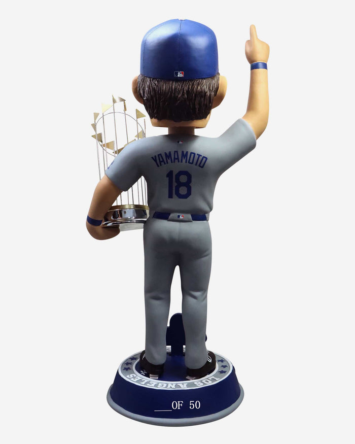 Yoshinobu Yamamoto Los Angeles Dodgers 2024 World Series Champions 3 Ft Player Bobblehead FOCO - FOCO.com