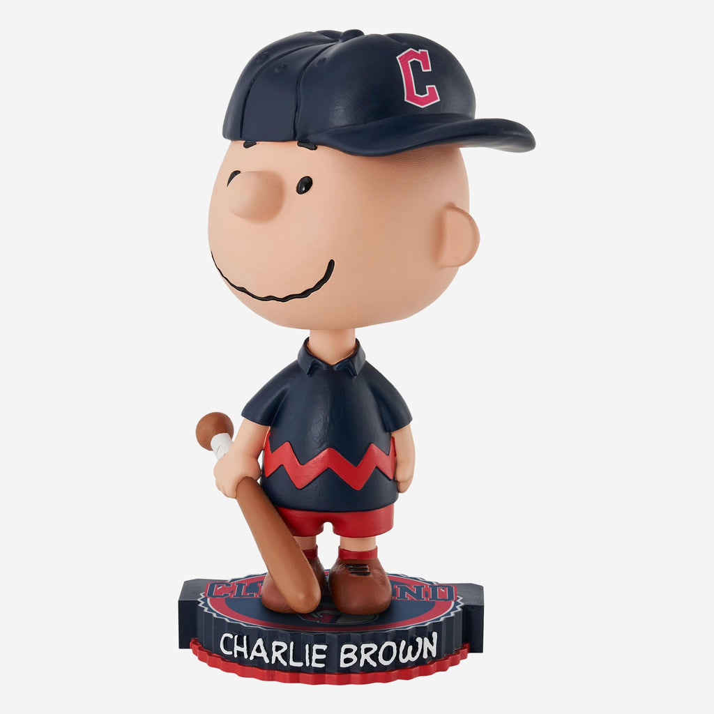 Cleveland Guardians Charlie Brown Peanuts Bighead Bobblehead FOCO