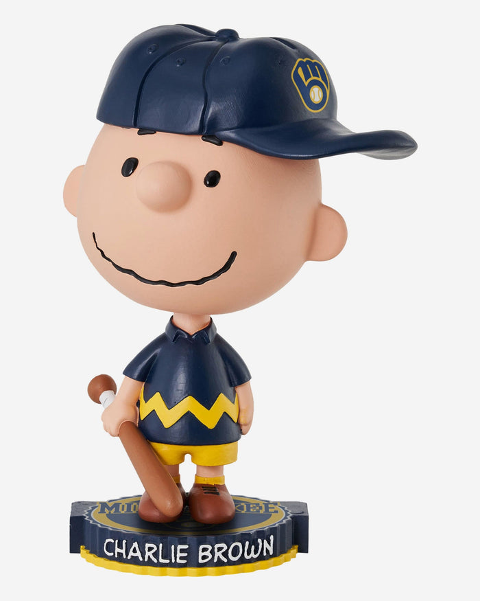 Milwaukee Brewers Charlie Brown Peanuts Bighead Bobblehead FOCO